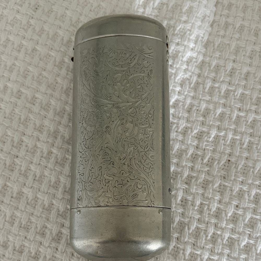 Elegant Silver Engraved Eye glass Case